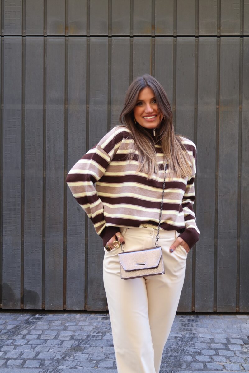 Jersey rayas cremallera