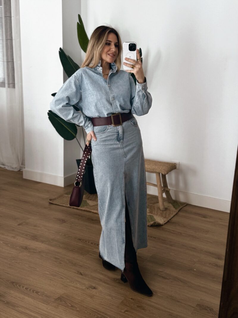 FALDA DENIM ABERTURA