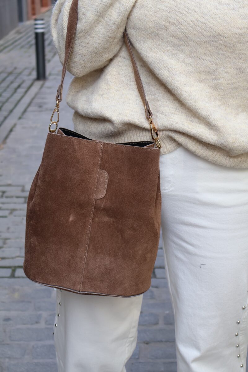 BOLSO BOMBONERA PIEL TOPO