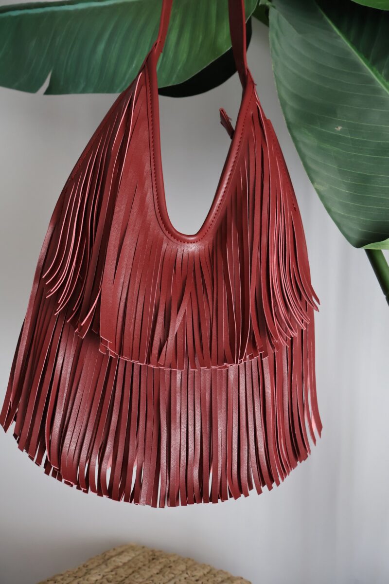 BOLSO SHOPPER FLECOS CEREZA