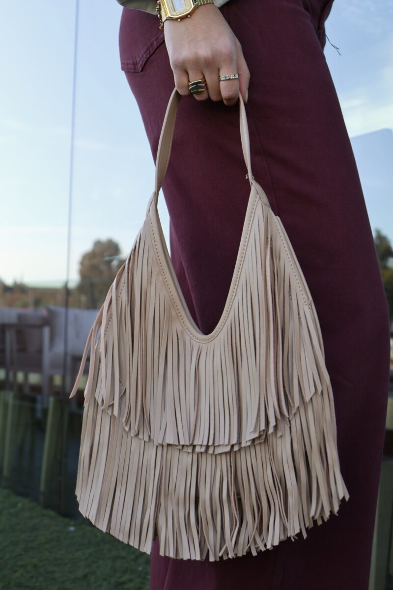 BOLSO SHOPPER FLECOS CREMA