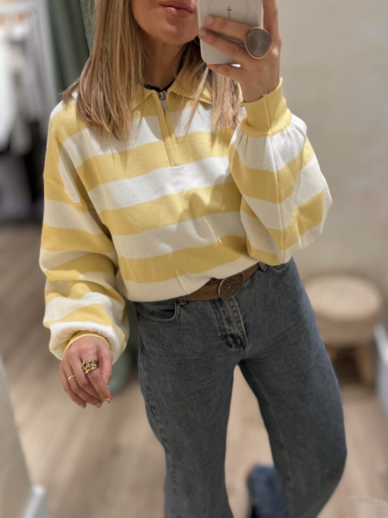 JERSEY POLO RAYAS AMARILLO