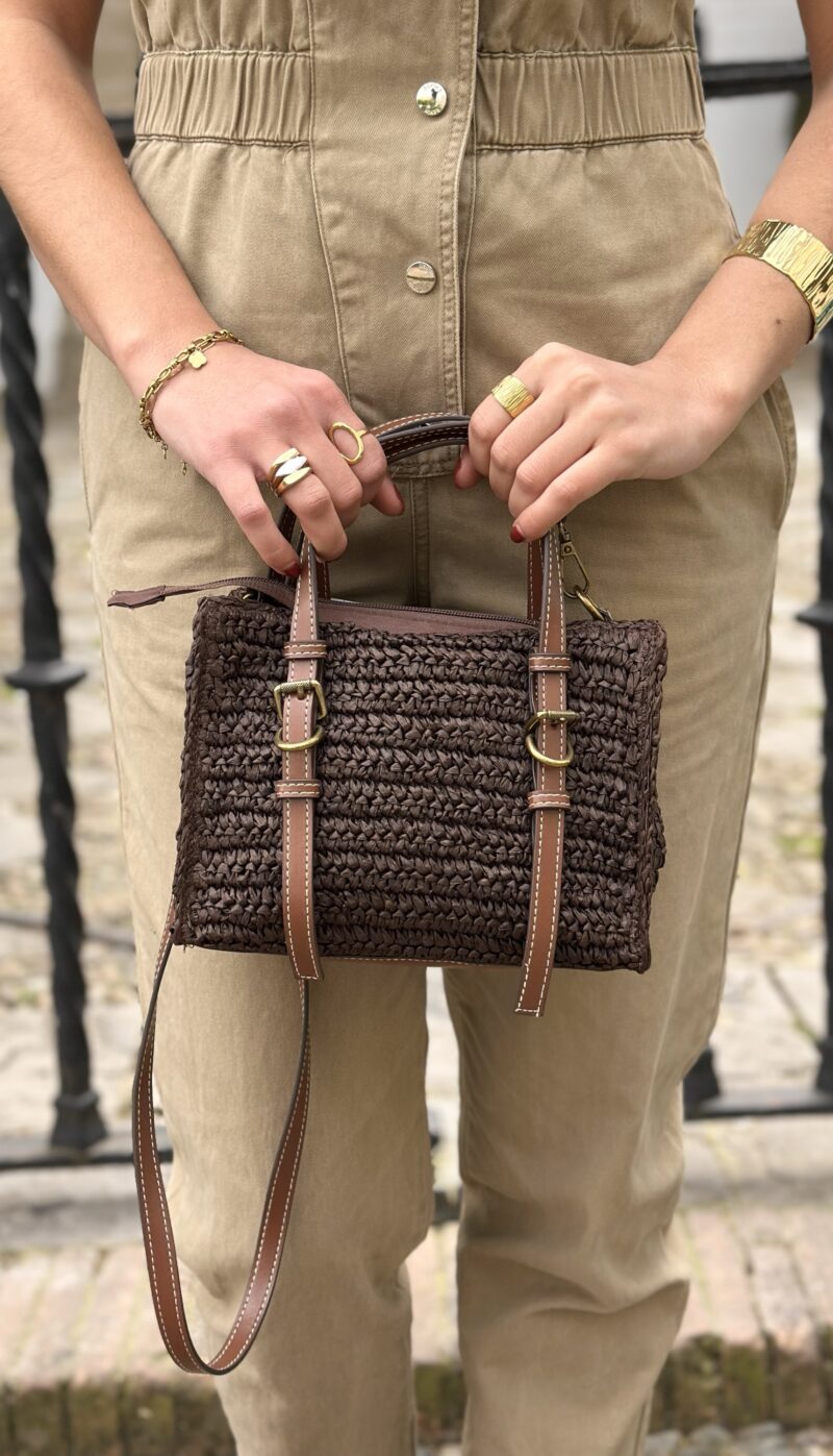 BOLSO RAFIA MARRÓN