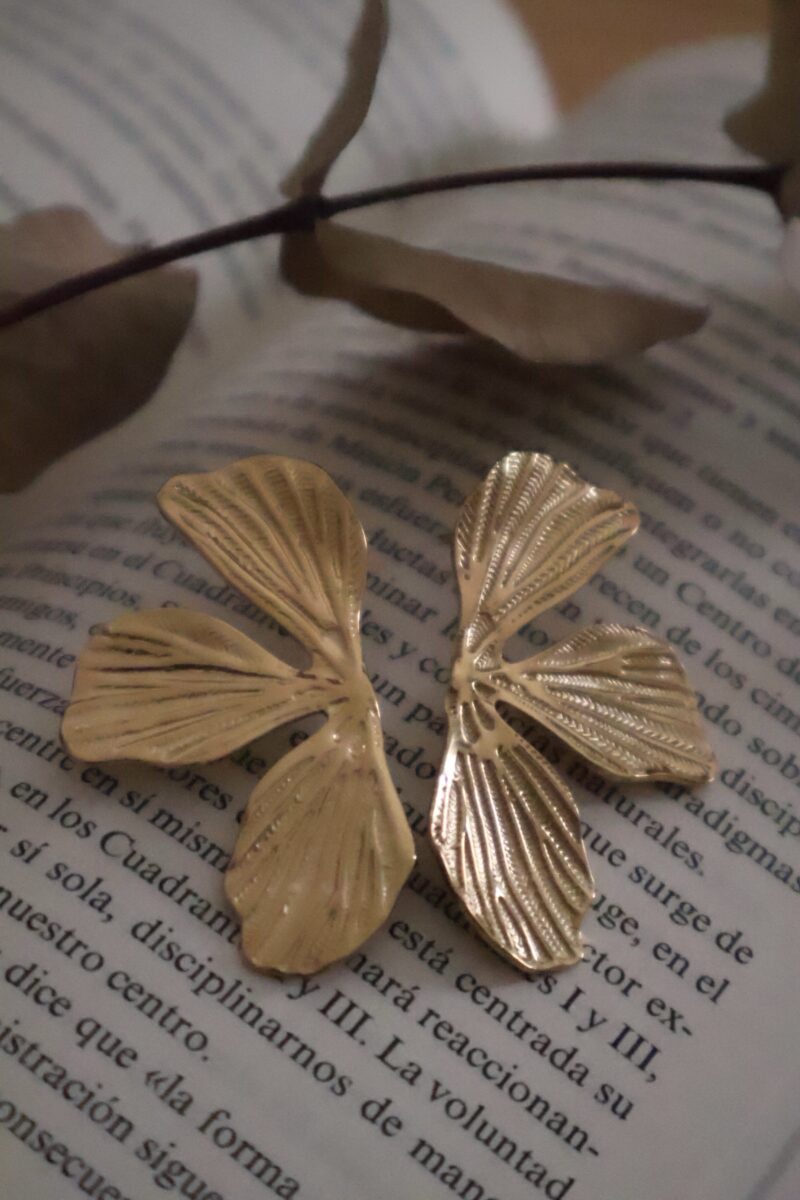 PENDIENTES ACERO HOJAS