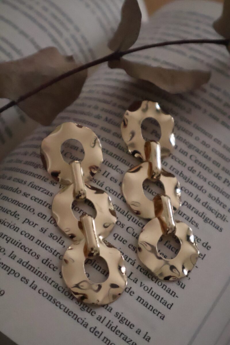 PENDIENTES ESLABONES ACERO