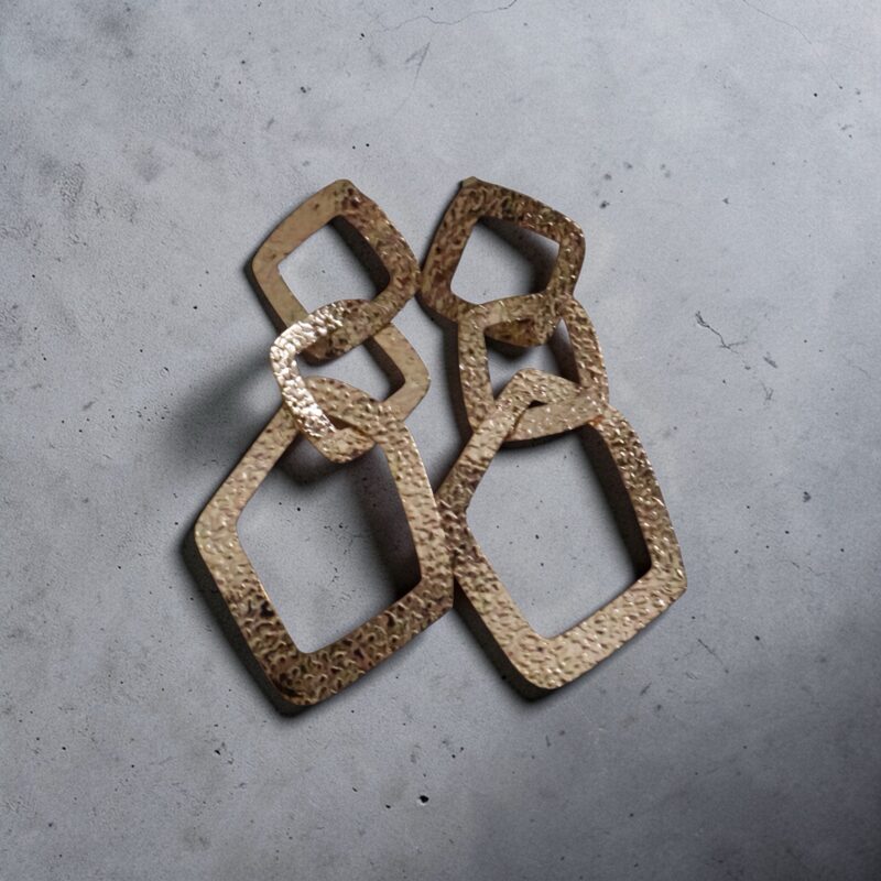 PENDIENTES ACERO GEOMÉTRICOS