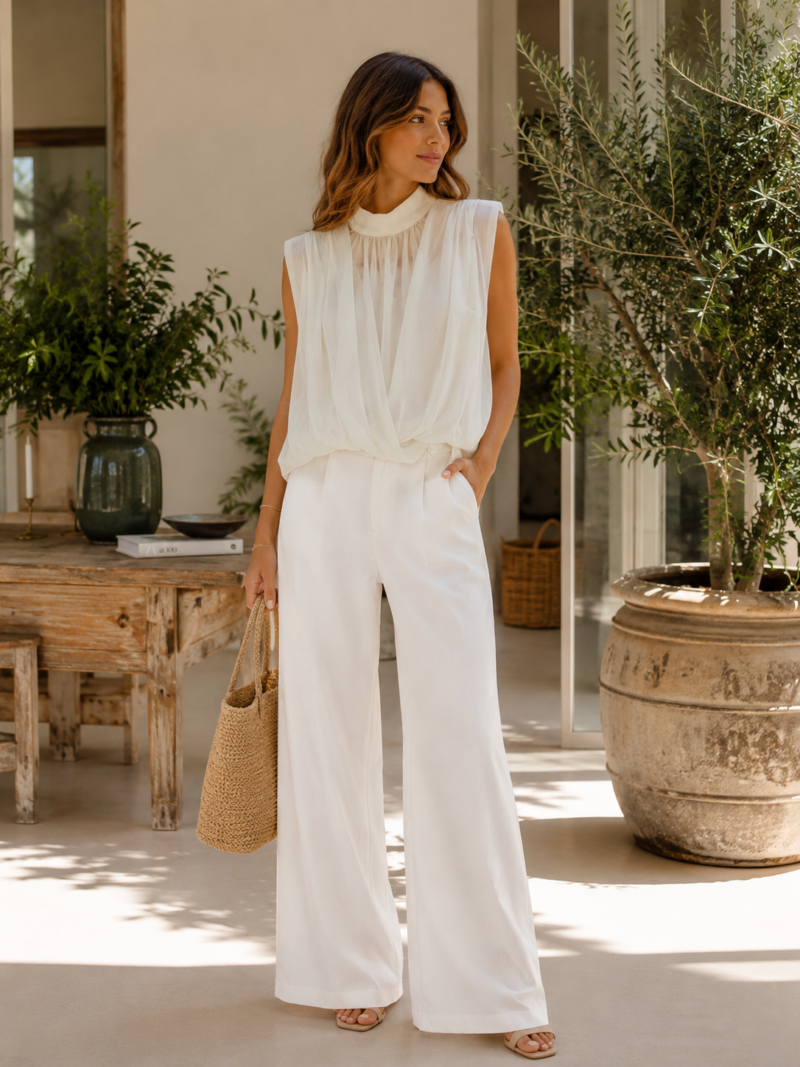 BLUSA GASA BEIGE