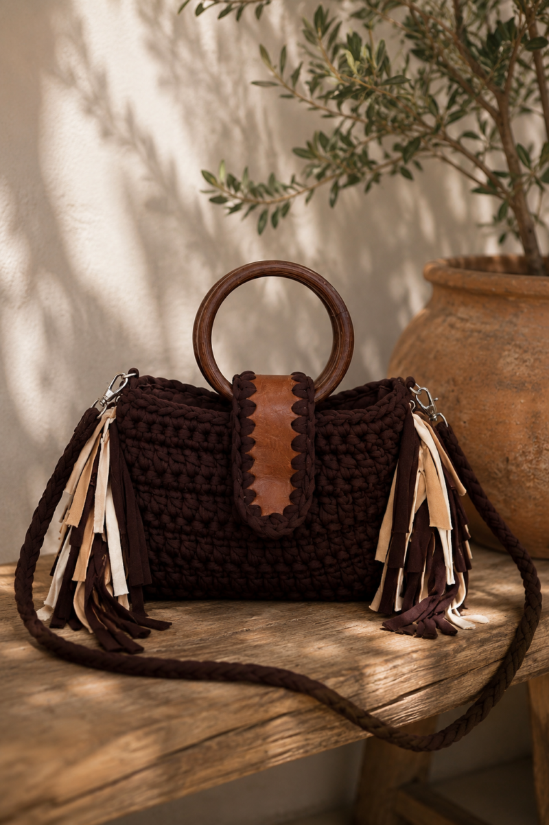 BOLSO MACRAME FLECOS