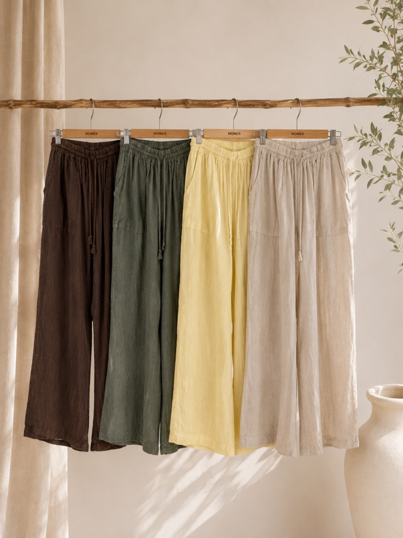PANTALÓN LINO BOLSILLOS