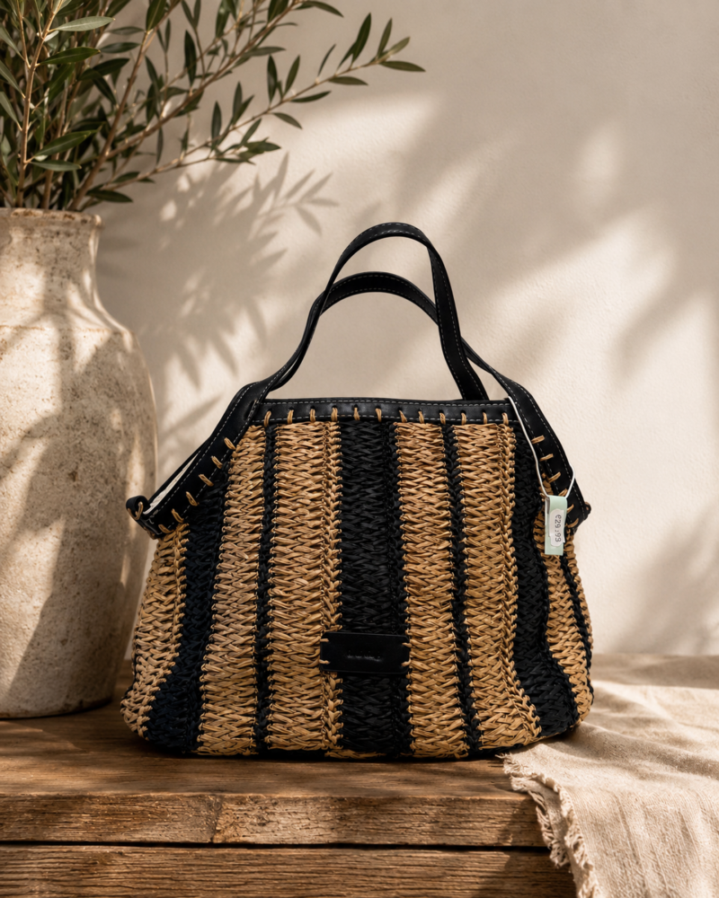 BOLSO RAFIA RAYAS