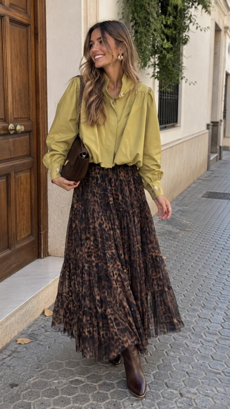 FALDA TUL PRINT ANIMAL