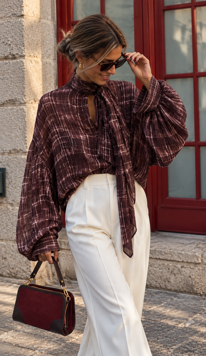 BLUSA MANGA ACAMPANADA