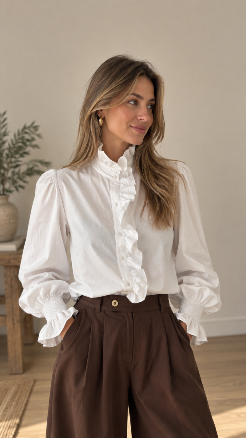 CAMISA CUELLO VOLANTES
