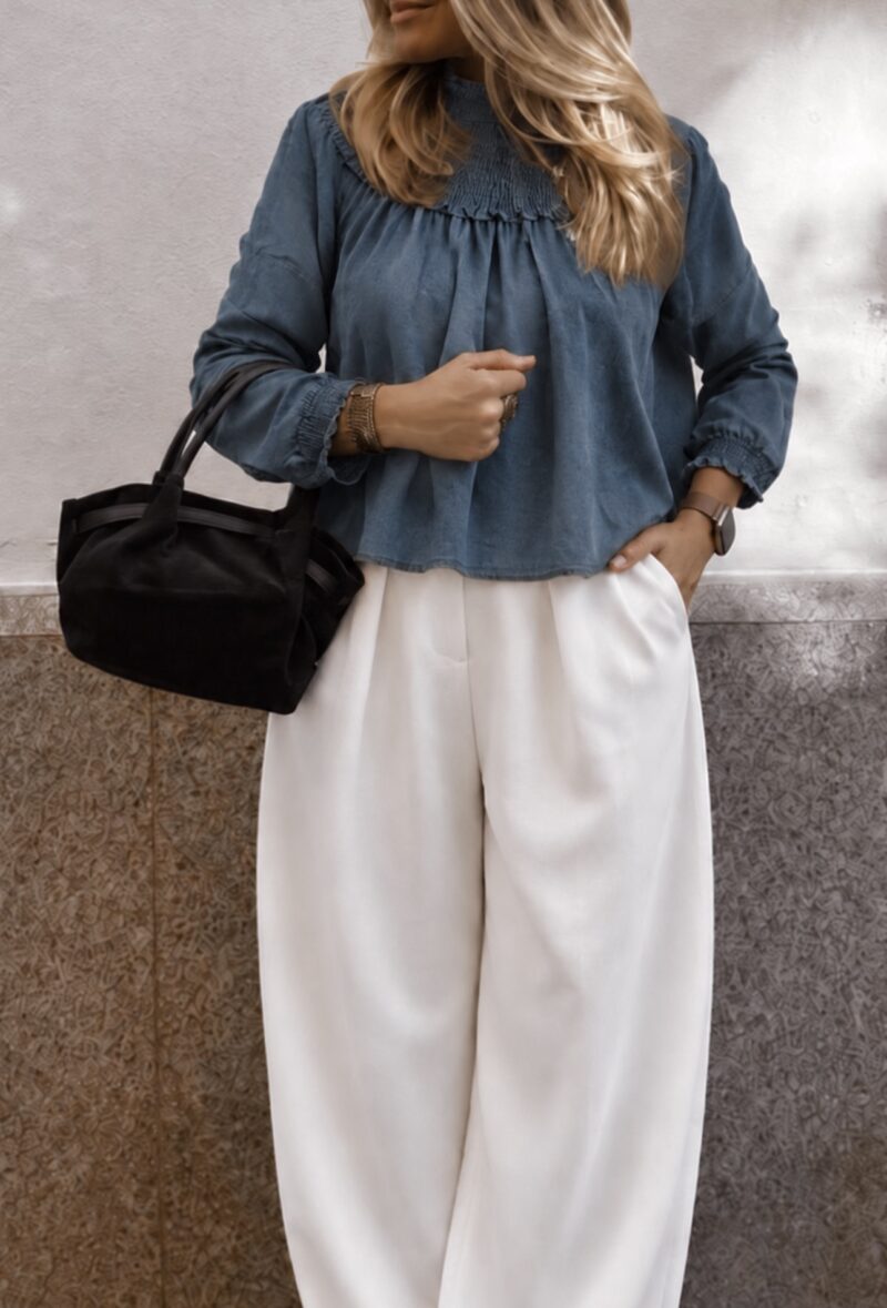 TOP EFECTO DENIM