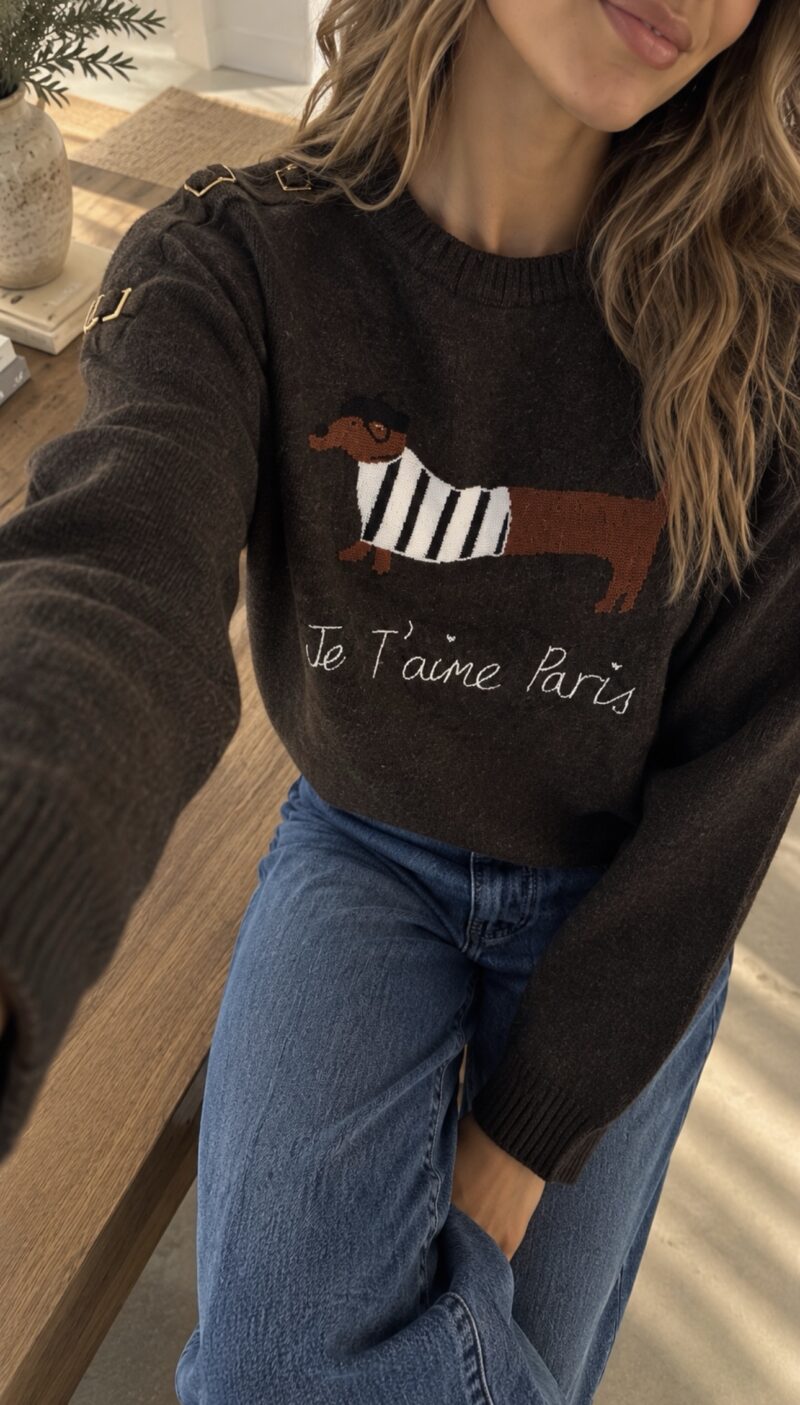 JERSEY TECKEL “JE T’AIME PARIS”