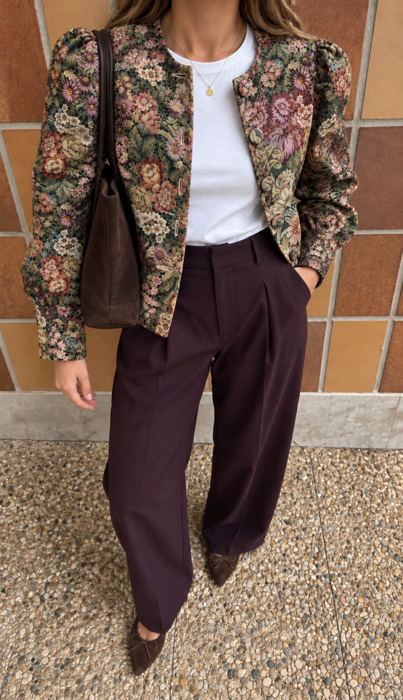 PANTALÓN BERENJENA DE PINZAS