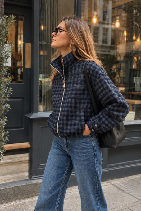 CHAQUETA BOMBER DE CUADROS